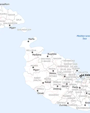 Map of Malta